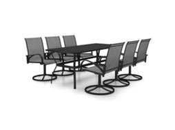 Dining Set, Dining Sets Vidaxl Cinzeto Aço (mesa Com 190 Cm De Comprimento)