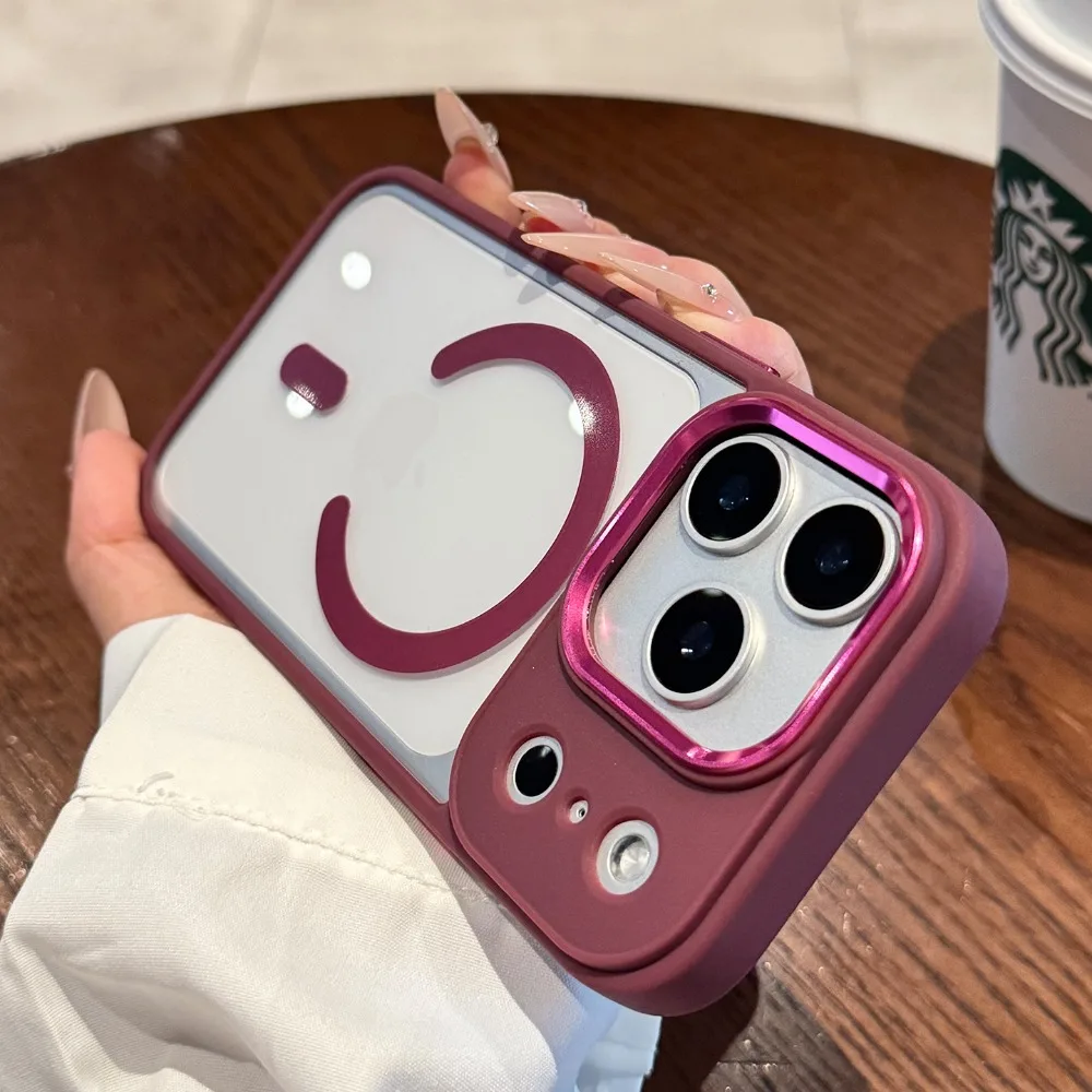 Capa Para Iphone (iphone 12, Magenta), Compatível Com Carregamento Magnético Magsafe E Proteção Contra Impactos.