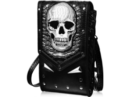 Bolsa Transversal Feminina Elegante Em Couro Pu Preto Com Alça De Ombro Confortável E Removível.