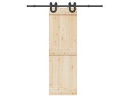 Vidaxl Kit De Ferragens Para Porta Deslizante 183 Cm Aço Preto