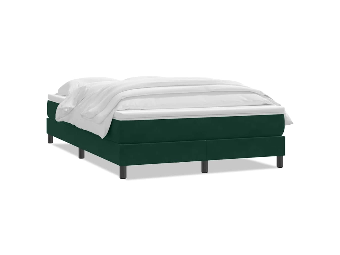 Cama com Molas/colchão 160x220 Cm Veludo Verde escuro MAISON EXCLUSIVE