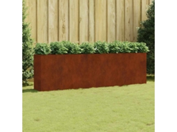 Vidaxl Canteiro Elevado De Jardim 280x40x80 Cm Aço Corten