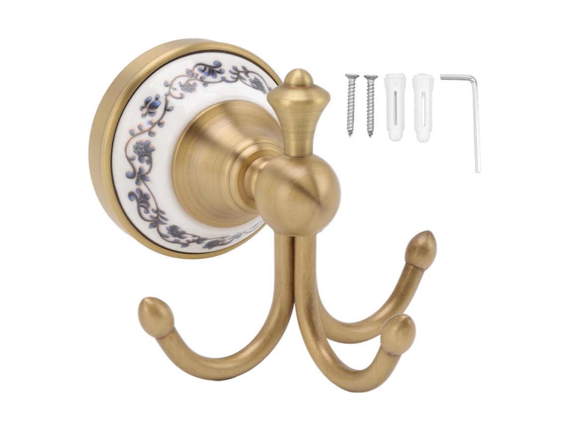 Gancho de parede decorativo elegante para banheiro e sala de estar, para roupa e toalha