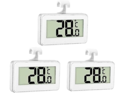 3x Termômetro de Geladeira Digital Freezer Refrigerador Quarto Impermeável Termôm Etro com Display Lcd Gancho Co GOKOCO