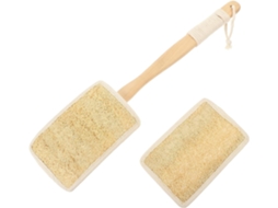Escova De Banho Bucha Vegetal Natural Com Cabo Longo Para Esfoliação E Massagem Suaves Nas Costas, Acessório Prático Com