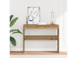 Vidaxl Mesa Consola 102x30x80 Cm Derivados Madeira Carvalho Artisiano