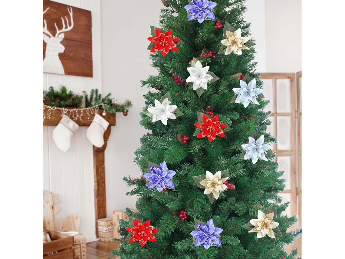 Flor De Natal (material De Juta, 18cm) Eoocoo