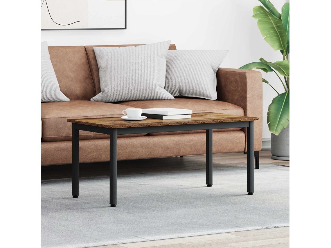 Vidaxl Mesa De Centro Madeira Antiga 100 X 50 X 45 Cm