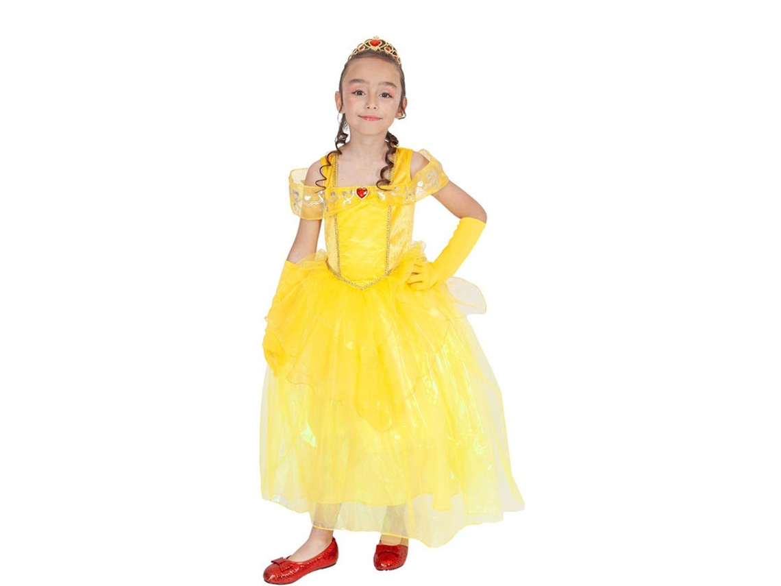 Fato de princesa fada amarela para menina