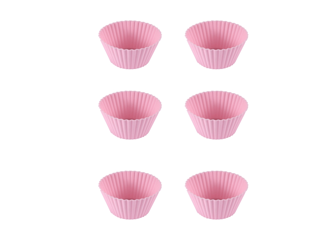 Conjunto De 6 Formas Bolo (rosa), Forma Para Muffins, Pequena Bolo, Forminha Papel Antiaderente Bolo.