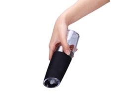 Moedor De Sal E Pimenta Gravitacional Automático Com Grossura Ajustável E Luz Led Azul Aquaforge