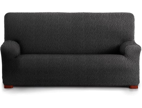 Capa Multielástica de Sofá de 3 lugares  Spongy (55% Poliéster - 35% Algodão - 10% Elástomero - 180-260cm - Cinzento escuro)