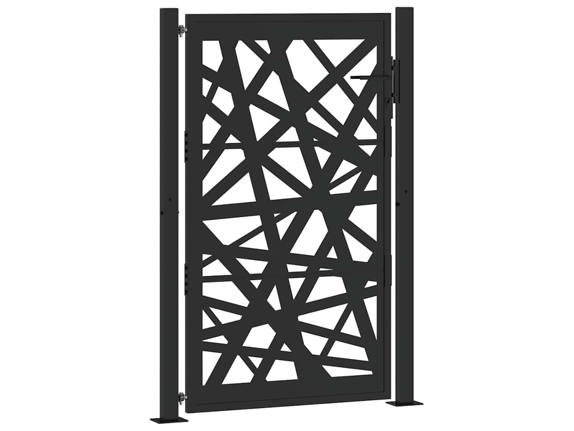 Maison Exclusive - Portão De Jardim Preto 100x150 Cm Aço Design Leve