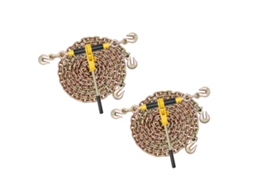 Corrente Tensor com Catraca, Conjunto de 2 Unidades, Capacidade 3629 Kg 8 Mm X 3,9 M, Compatível a 10 Mm, Catraca e Ganchos Ajustáveis para Amarração