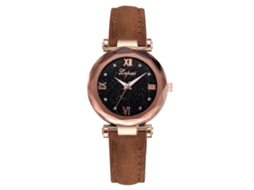 Relógio Feminino Pulseira Pu Movimento Quartzo Estilo Simples Marrom