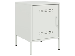 Bedside Cabinet, Bedside Cabinets Vidaxl Branco Aço (n/a)