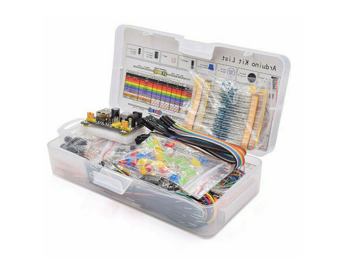 Kit de Componentes Eletrônicos Básico para Uno R3 com Breadboard e Cabos S/MARCA