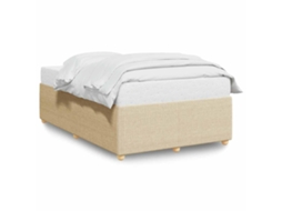 Bed Frame, Bed Frames Vidaxl Creme Tecido (120 X 200 Cm)