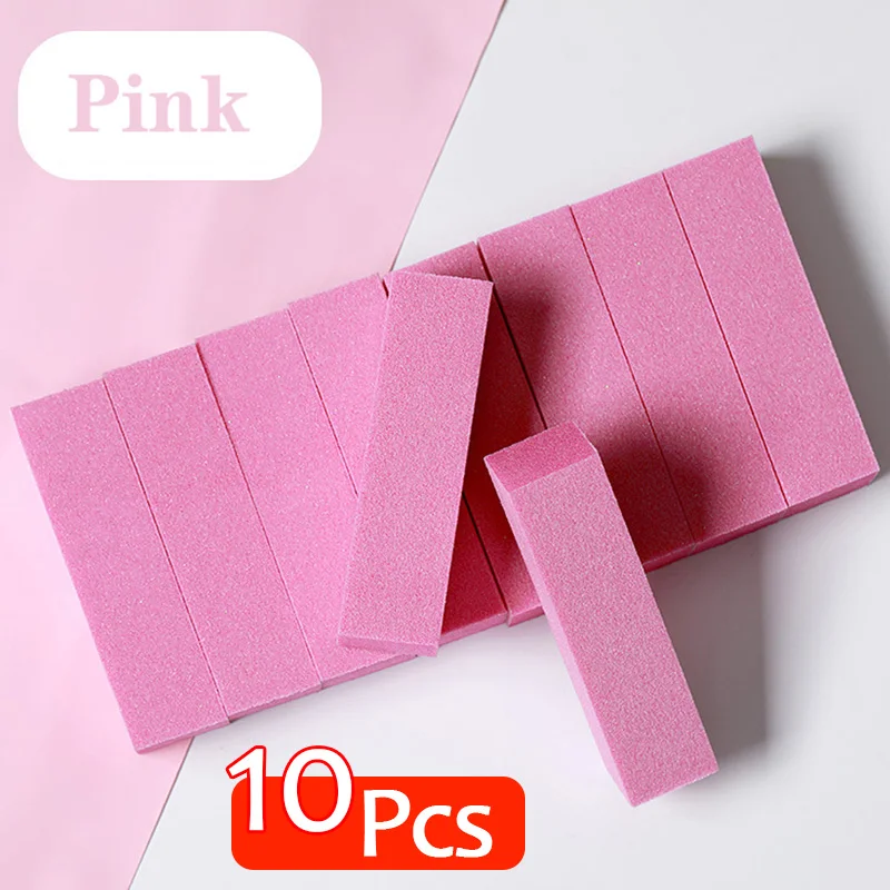 Bloco De Lixas De Polimento Rosa Com 10 Peças