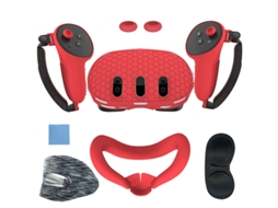 Conjunto de acessórios 7 peças, capa protetora VR, estilo hexagonal, sem marca