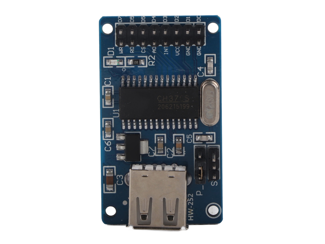 Módulo USB HW 252A CH376 para Pen Drive com Porta Paralela 8 Bits e Serial Assíncrona