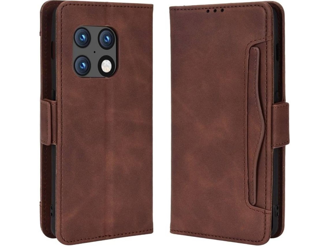 Capa OnePlus 10 Pro 5G HFS HOUSE Carteira Castanho