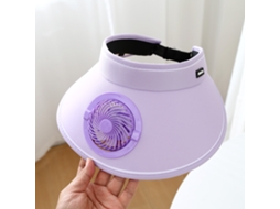 Chapéu de Proteção Solar Duradouro com Aba Larga, Carregamento Solar e Resistente ao Vento MDUG (roxo)