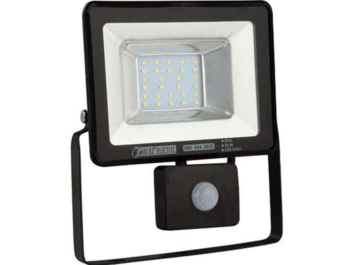 Projetor Led Extra Plano com 20W Ip65 6400K Detector Dim. 208X182X62Mm HOROZ ELECTRIC