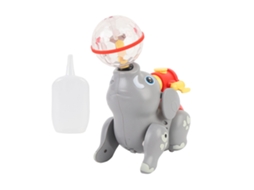 Brinquedo De Elefante Elétrico Com Luz E Música, Bola Giratória 360 Graus E Névoa, Brinquedo Para Crianças Cinza