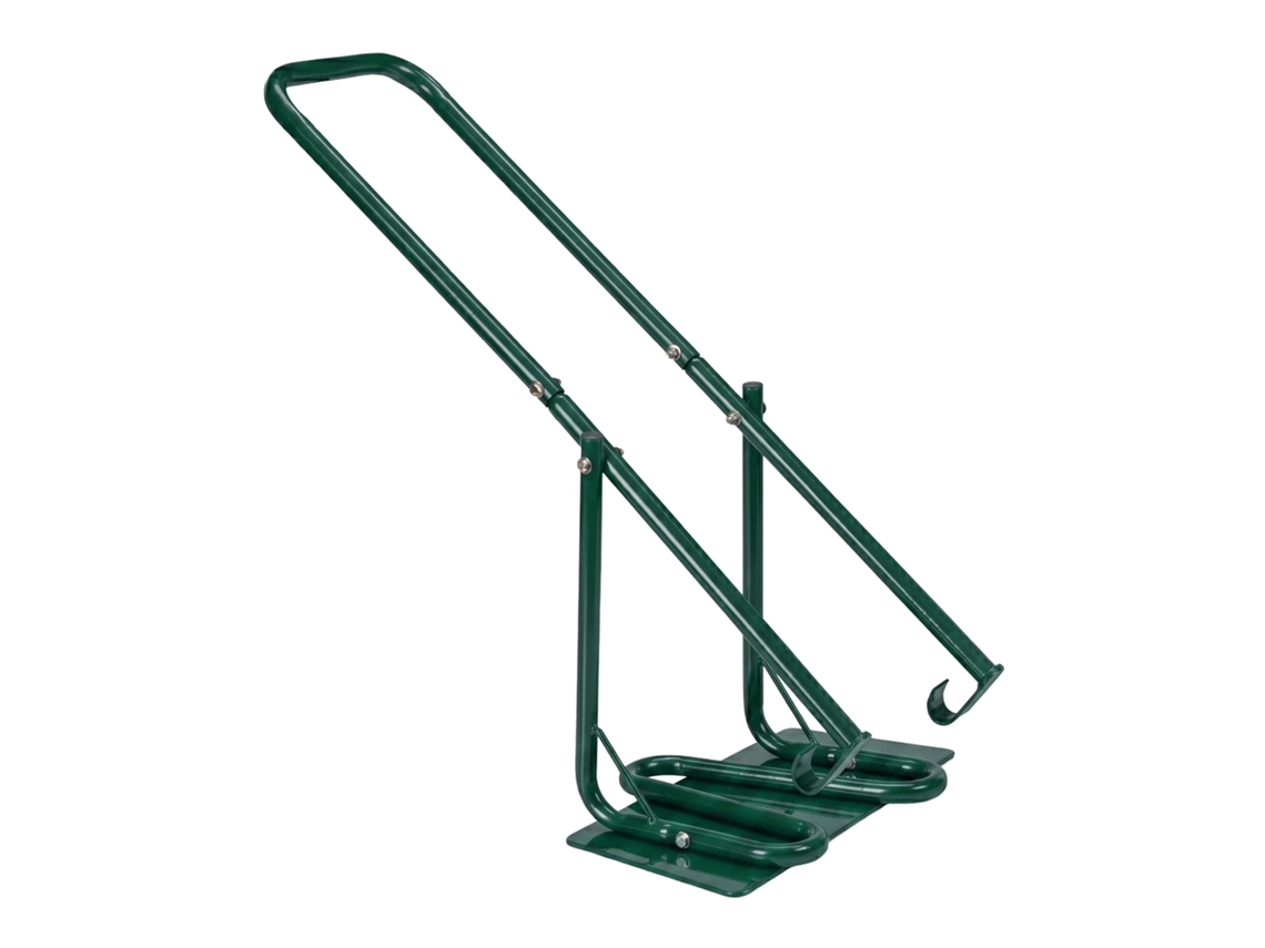Relaxdays Compactador Para Contentor De Lixo, Placa Metálica, Lixo Doméstico, Resíduos, Plástico, Manual, Aço, Verde