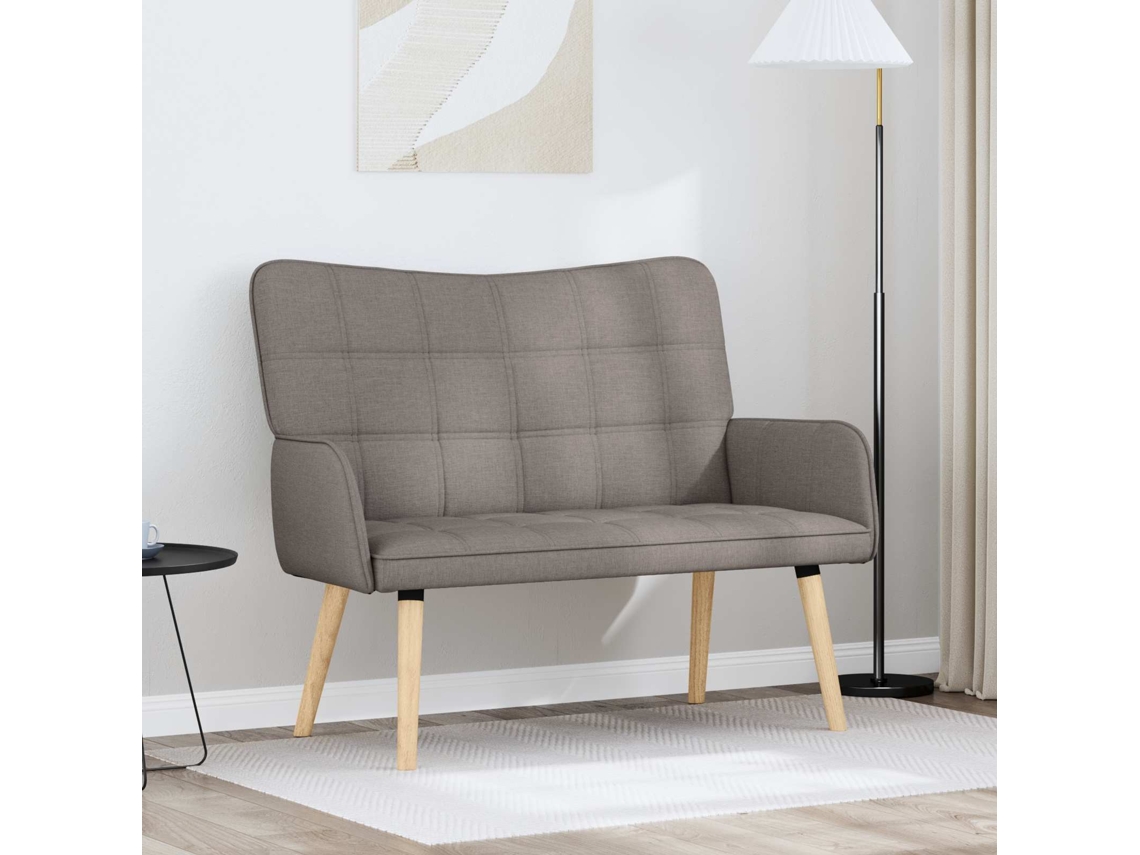 Vidaxl Sofá Para 2 Pessoas Cinzento-acastanhado 115 X 61 X 87 Cm