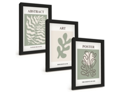 Composição De Quadros Padrões De Pôsteres De Plantas De Matisse Espelharte (3 Peças 20x30 Cm)