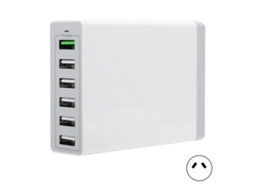 Carregador de Viagem 6 portas EOOCOO (100-240V, rápido)