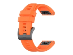 Lurelia Pulseira De Silicone Reposição Com Liberação Rápida, Compatível Garmin Fenix ​ ​ ​ ​ 7x/ Solar/ 6x (26 Mm), Laranja ()