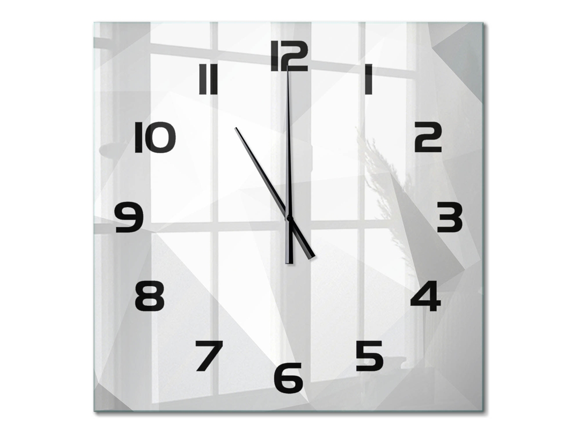 Relógio De Parede Branco Decorativo Quadrado Espelharte (60x60 Cm)