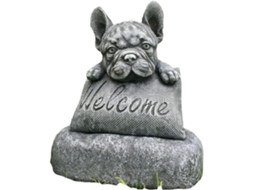 Estátua de Buldogue Francês para decoração de interiores e exteriores de casa e jardim.