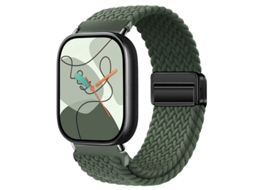 Pulseira de nylon com fecho magnético, compatível com Xiaomi Mi Band 10 Pro, Huawei Fit 5, Redmi Watch 6, 5 e 4 - verde