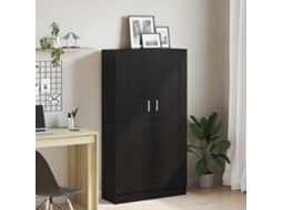 Vidaxl Gabinete De Livros 3 Níveis 82,5 X 30,5 X 150 Cm Carvalho Preto