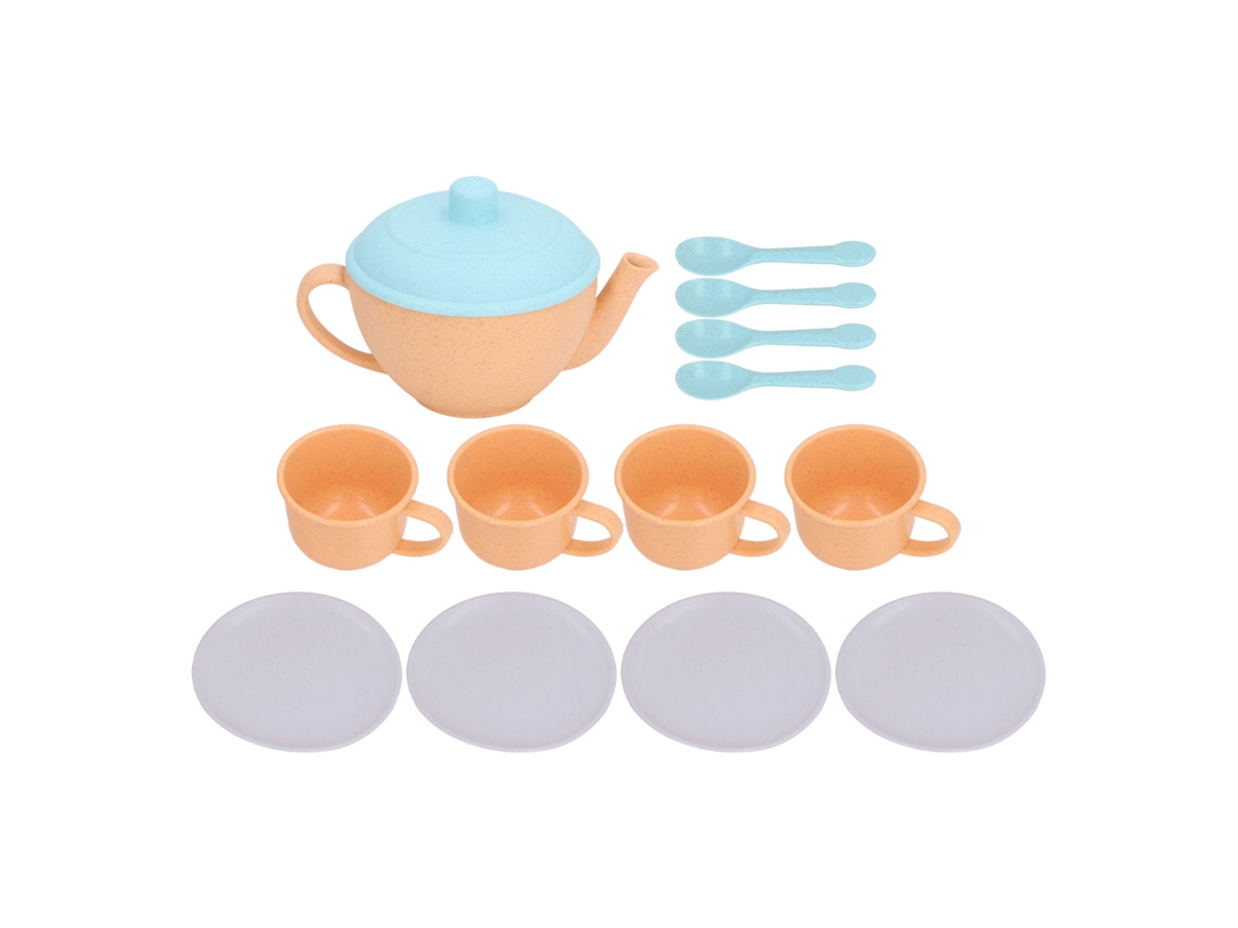 Primerox conjunto de Brinquedo de Chá de Boneca Simulação Cozinha Abs para Crianças Meninos e Meninas