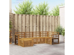 Vidaxl Conjunto De Sofás Para Exterior 6 Unid. Natural Poliéster