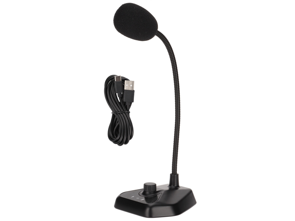 Microfone Condensador Usb Com Captura Omnidirecional 360 Graus Para Reuniões, Games E Live Stream