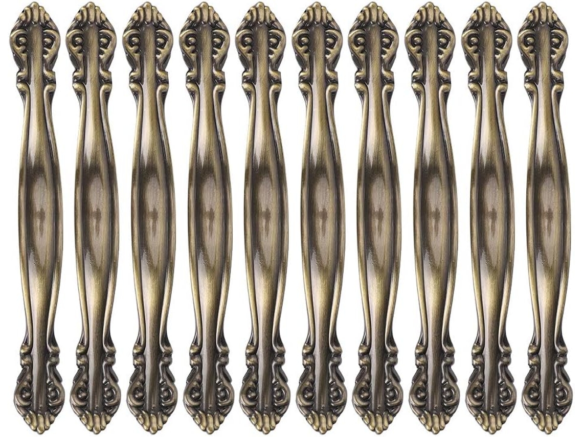 Puxadores Elegantes Alomejor Em Tom Bronze, Acessórios Duráveis Em Liga De Zinco Para Gavetas Guarda Roupas E Armários