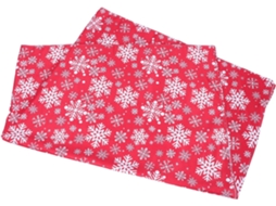 Toalha De Mesa Retangular De Linho Vermelho Com Flocos De Neve Para O Natal, 152x218 Cm
