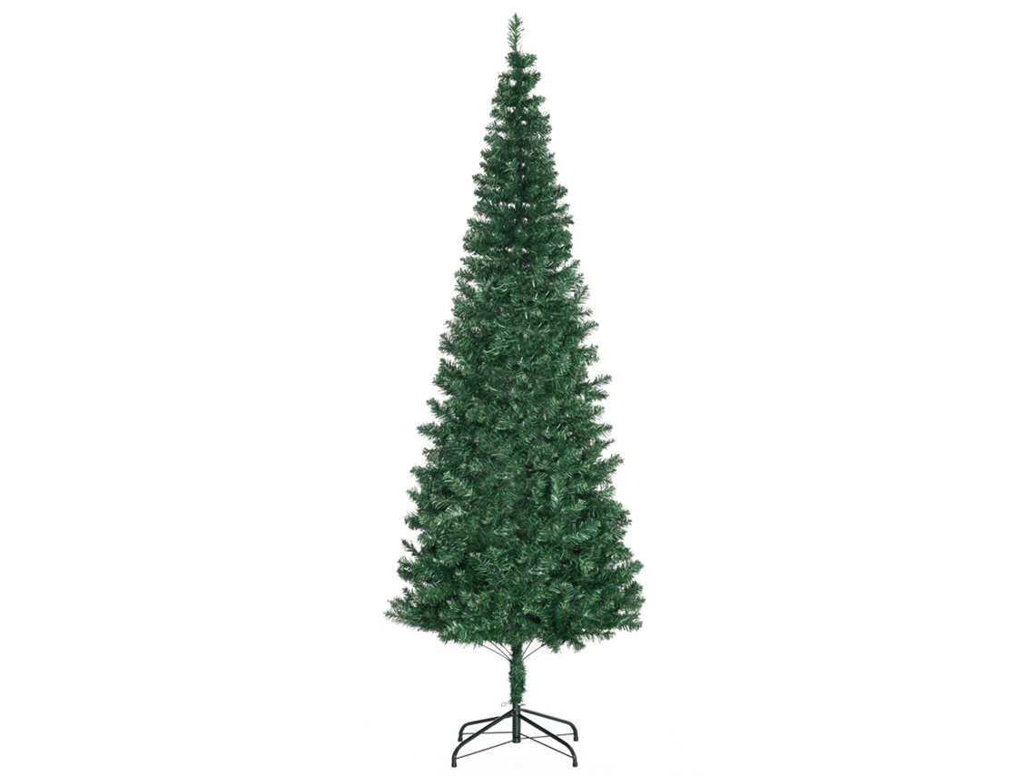 Árvore de Natal Artificial 210 Cm com 631 Pontos Decoração de Natal para Interiores Fácil de Montar Verde Ge