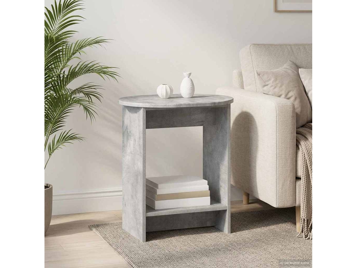 Vidaxl Mesa Lateral Cinzento Cimento 50 X 39,5 X 55 Cm