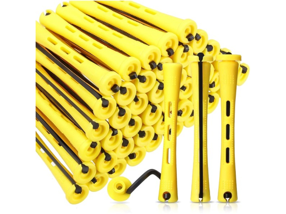 60 Rolos Para Permanente (amarelos, 8,2 Cm X 0,7 Cm) Antiderrapantes-aquaforge