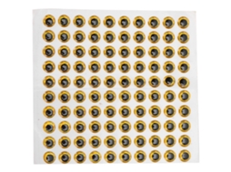 Olhos de Isca de Pesca 3d 9mm Ouro 100un
