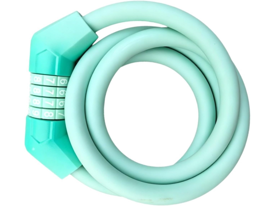 Cadeado De Bicicleta Espiral Fenteer Com Combinação Anti Redefinição, Azul