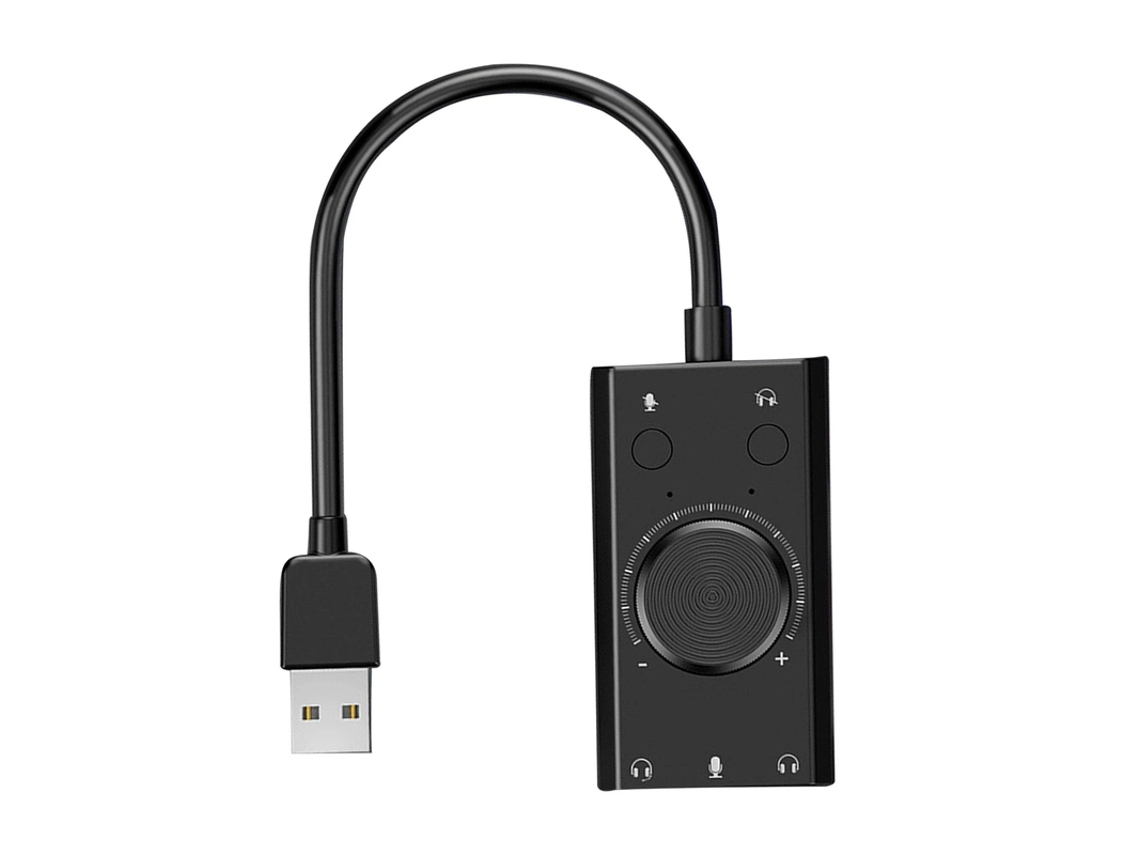 Placa De Som Externa Usb 2 Em 1 15hz 25khz Universal Sem Driver Com Led Indicator ? Orysin