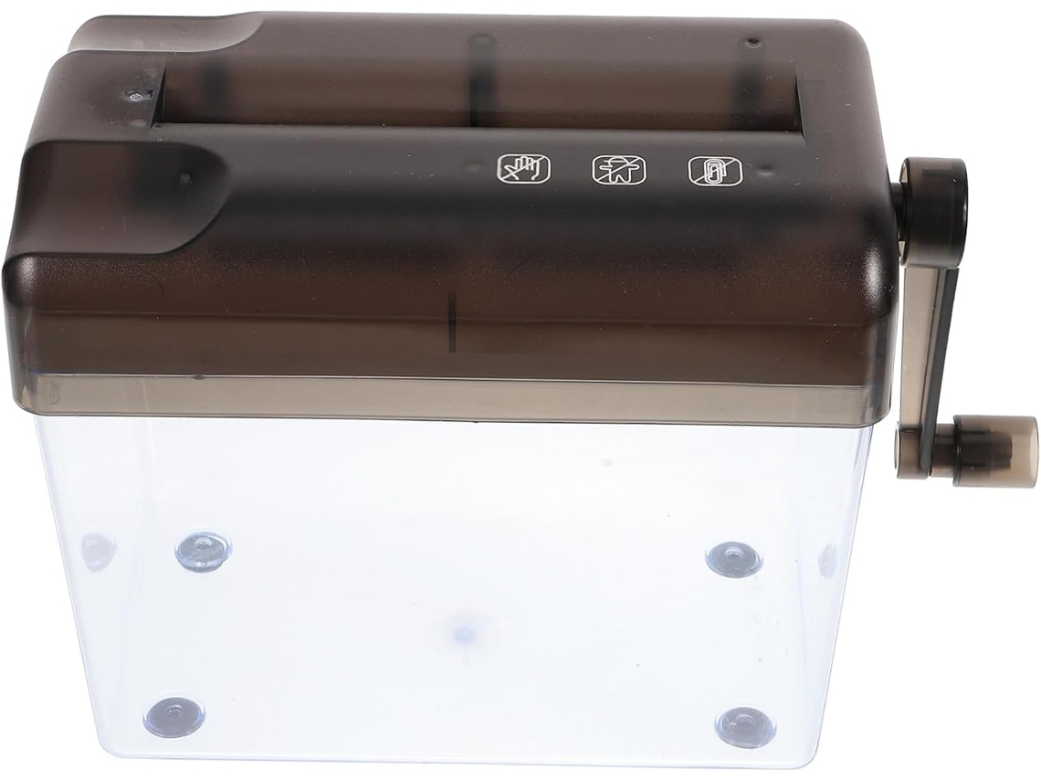 Uonlytech Déchiqueteuse Manuelle A6 Compacte Grise Résistante À Utilização Manivelle Para Bureau